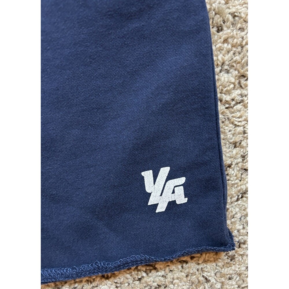 YoungLA French Terry Shorts 8" Men’s Medium Navy Blue Gym Run Train Pockets - Picture 2 of 8
